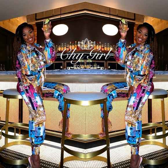 Royalty - Print Jumpsuit (CLOSEOUT ITEM) - Picture 1 of 6